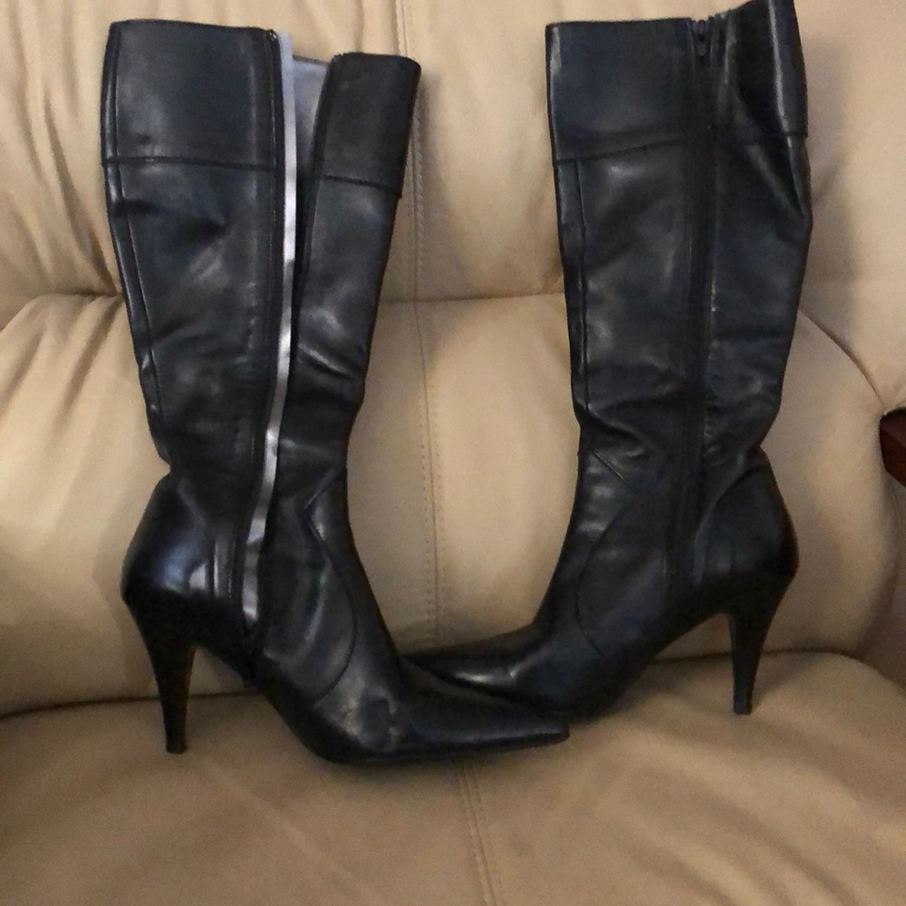 Carisma Black Leather Boots ( Made in Italy)
